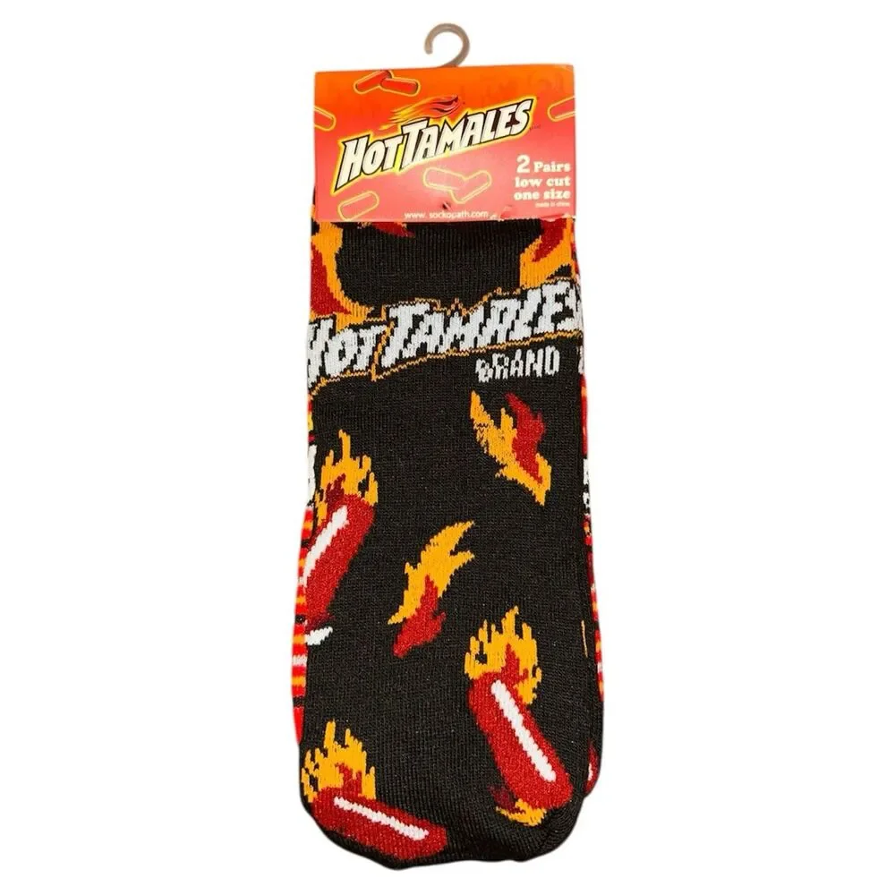 1x Hot Tamales Novelty Fun One Size 1-2Pair Low Cut